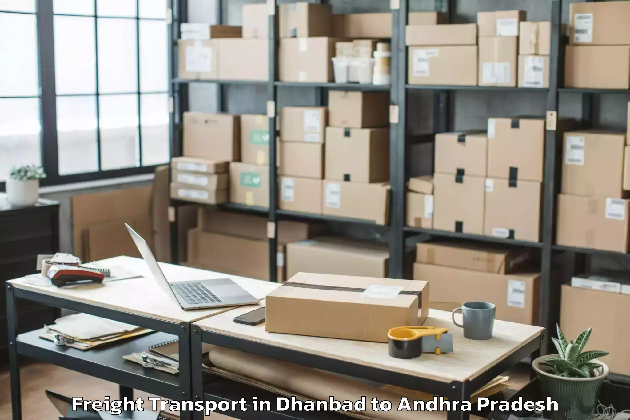 Easy Dhanbad to Nandigam Freight Transport Booking